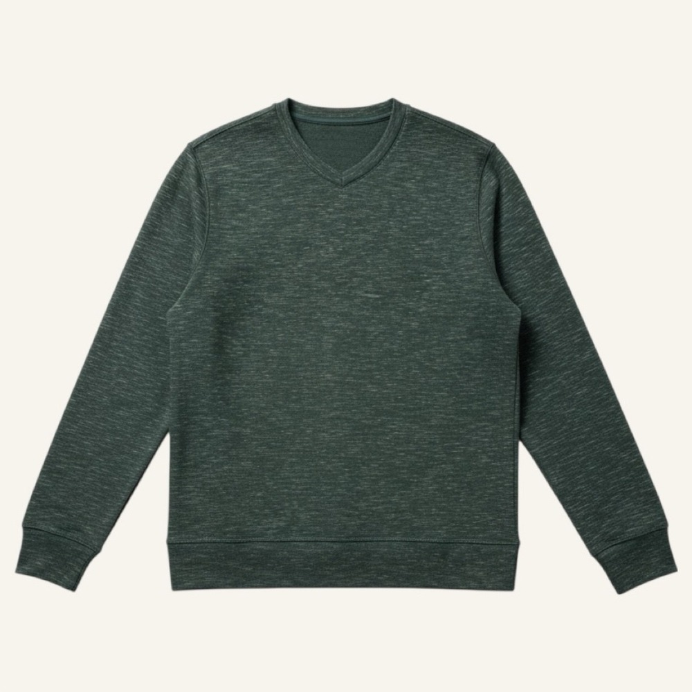 Lululemon Green Space Dye V-Neck Thumbhole Pullover Sweatshirt Mens M Athletic‎